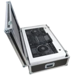 ProX Control Tower DJ Podium dimensional specifications diagram showing measurements and layout for Pioneer DDJ-REV7 XDJ-XZ FLX10 RANE Four