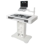ProX Control Tower DJ podium dimensional diagram specifications white finish measurements