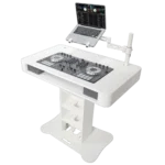 ProX Control Tower DJ podium dimensional diagram specifications measurements white finish