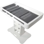 ProX Control Tower DJ podium dimensional diagram specifications measurements white finish