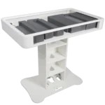 ProX Control Tower DJ podium dimensional diagram specifications measurements white finish
