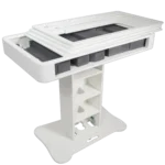 ProX Control Tower DJ podium dimensional diagram specifications measurements white finish