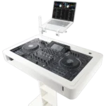 ProX Control Tower DJ podium dimensional diagram specifications measurements white finish