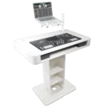 ProX Control Tower DJ podium dimensional diagram specifications white finish road case