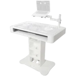 ProX Control Tower DJ podium white finish showing top surface and equipment mounting area