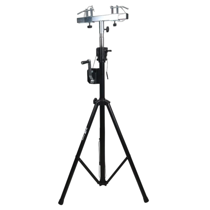 ProX 8.5 foot crank stand with T-bar support for triangle truss segments and stage lighting