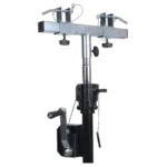 ProX crank stand with T-bar supporting triangle truss segment for stage lighting setup