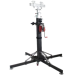 ProX 18 foot crank truss stand with outriggers fully extended in professional lighting application