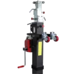 ProX 18 foot heavy-duty crank truss stand with outriggers and T-adapter in professional event setup