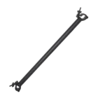 ProX 39-inch black dual-clamp cross support pole showing clamp mechanism and mounting hardware