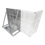 ProX 4-foot heavy-duty aluminum ventilated crowd barrier door and base dimensional specifications diagram