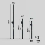 ProX Deluxe 20-inch subwoofer speaker pole rear panel showing M20 threaded mount adapter