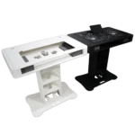 ProX white replacement top face plate for Denon PRIME 4 DJ mixer control tower podium, close-up detail view
