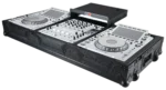 ProX black DJ coffin case with wheels and laptop shelf for Pioneer CDJ-3000 and DJM-900NXS2 mixer