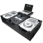 ProX black DJ coffin case with wheels and laptop shelf for Pioneer CDJ-3000 and DJM-900NXS2 mixer