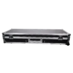 ProX XS-TMC1012WLT flight case dimensional diagram showing width, depth, and height measurements for dual turntables and mixer setup