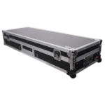 ProX XS-TMC1012WLT flight case dimensional diagram showing width, depth, and height measurements for dual turntables and mixer setup