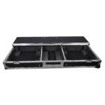 ProX DJ coffin flight case rear panel showing cable management and ventilation ports