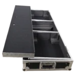 ProX DJ coffin flight case with sliding laptop shelf for turntables and mixers, professional equipment storage
