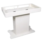 ProX DJ Control Tower white finish showing side profile with integrated flight case design