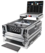 ProX 11-inch DJ mixer road case with laptop shelf for Rane Seventy-Two mixer, front view