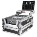 ProX road case for Rane Seventy-Two mixer with integrated laptop shelf and protective padding