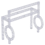 ProX double circle 10x20 exhibition truss stand package with integrated framework and stability supports