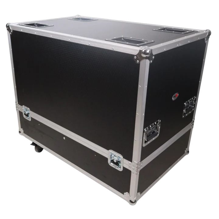 ProX universal dual speaker flight case dimensional specifications and measurements diagram