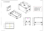 ProX universal dual speaker flight case dimensional specifications and measurements diagram