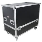 ProX universal dual ATA speaker flight case with reinforced corner hardware and protective latches