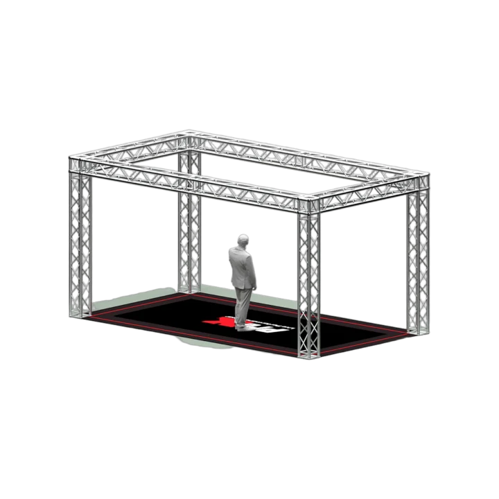 ProX 10 by 20 foot exhibition module stand truss system front view