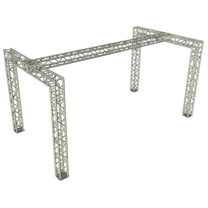 ProX exhibition module stand truss package with aluminum frame and modular components front view