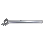 ProX 20 inch extension pole with single pro clamp mounted on stage lighting fixture, side profile view