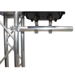 ProX 20 inch extension pole with single pro clamp mounted on stage lighting fixture in professional venue