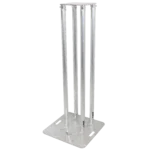 ProX F31 totem speaker stand package showing assembled stand with white scrim cover and base plate