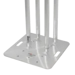 ProX F31 totem speaker stand package with white scrim cover, 12-inch top plate and 24-inch base plate