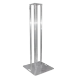 ProX F31 totem speaker stand package showing aluminum tube construction with white scrim cover and base plate