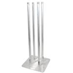 ProX F31 totem stand system showing top plate, base plate, tubes and white scrim cover detail