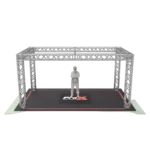 ProX F32 18x10x9 foot trade show display booth truss system shown from side angle