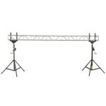 ProX F32 I-Beam truss mount bracket rear panel showing mounting hardware and adapter connections