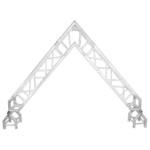 ProX F34 center pivot hinge horizontal variable corner articulating block mounted in professional stage setup