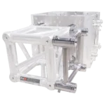 ProX F34 segment connector detail showing threaded coupling mechanism and professional truss hardware