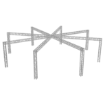 ProX F34 Spider truss system with integrated lighting grid and modular frame components