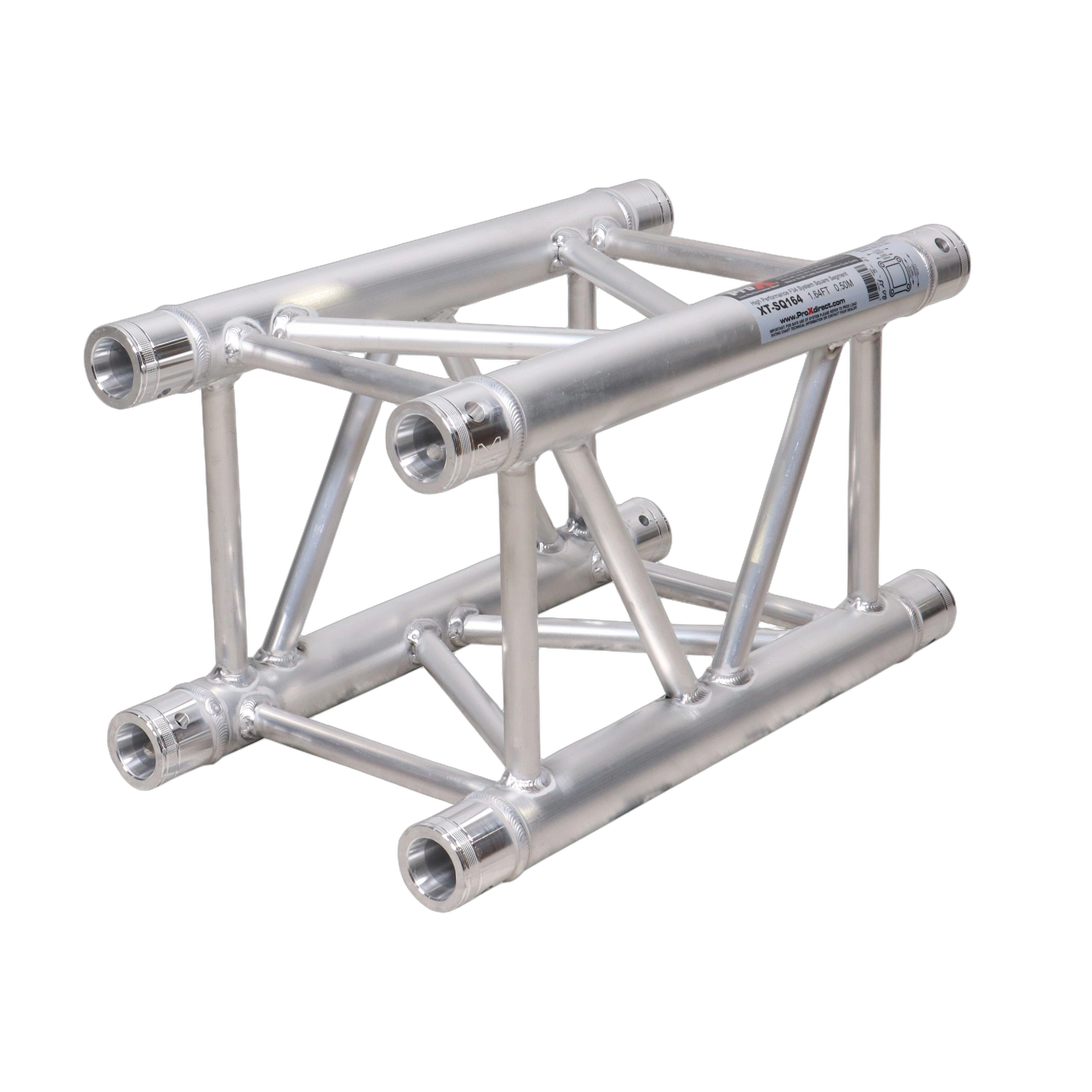 ProX F34 Square Truss Segment 1.64 Ft Front View ProX F34 square truss segment 1.64 feet with 2 inch tube and 2mm wall thickness