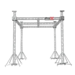 ProX F34 ground support truss system with center cross and chain hoists, 21x21x23 feet configuration