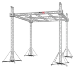 ProX F34 stage roofing truss system chain hoist detail showing lifting mechanism and safety features