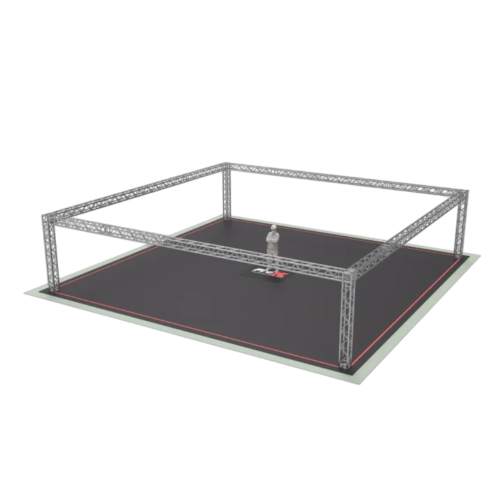 ProX F34 40x20x9 foot trade show display booth truss system with aluminum frame and modular construction