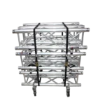 ProX F34 truss dolly cart transporting F34 and F33 truss segments on stage setup