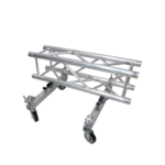 ProX F34 truss dolly cart transport kit showing bolt connection detail and wheel assembly mechanism