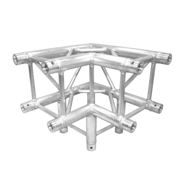 ProX F34 square truss junction corner block 3 way 90 degree connector front view